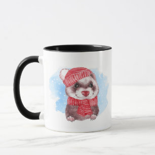 Cozy Winter Ferret  Mug