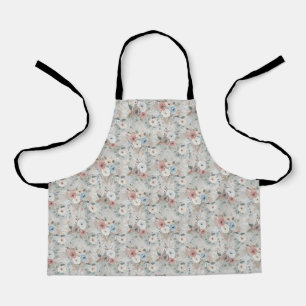 Cozy Winter Floral Pattern Apron