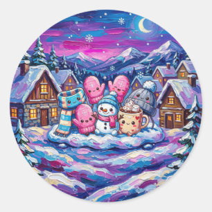 Cozy Winter Friends Sticker
