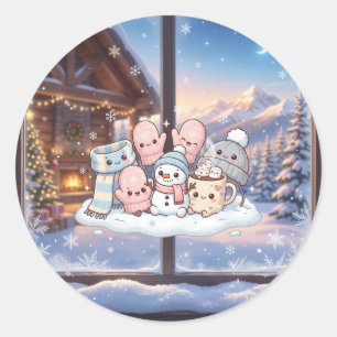 Cozy Winter Friends Sticker