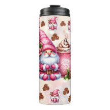 Cozy Winter Gnome with Hot Cocoa