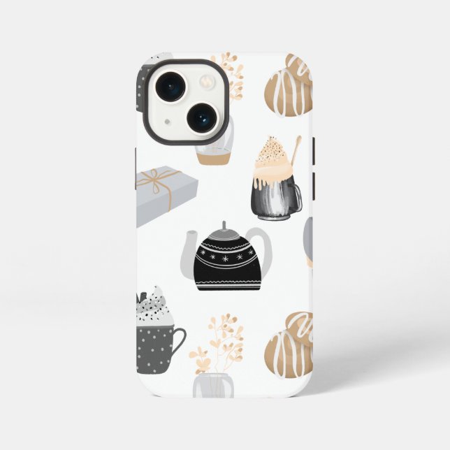 Cozy Winter Home Pattern iPhone Case (Back)
