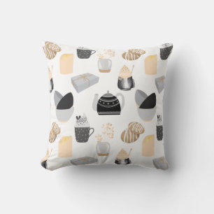 Cozy Winter Home Pattern Throw Pillow