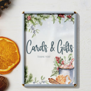 Cozy Winter Hot Cocoa Baby Shower cards & gifts Poster