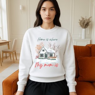 Cozy Winter House design Watercolor Sweatshirt