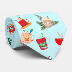 Cozy winter latte hot chocolate festive cocoa  tie