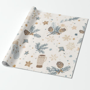 Cozy Winter Magic Elegant Minimalist Winter Desi Wrapping Paper