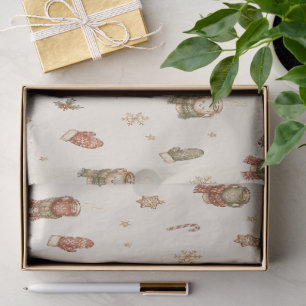 Cozy Winter Mittens Christmas Tissue Paper