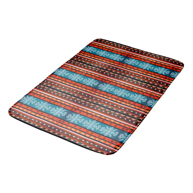 Cozy Winter Pattern  Bath Mat (Angled)