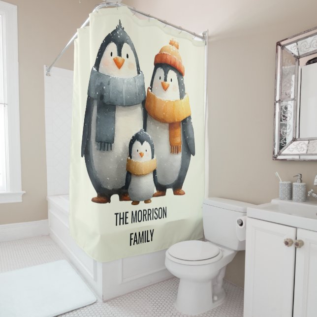 Cozy Winter Penguin Family (In Situ)