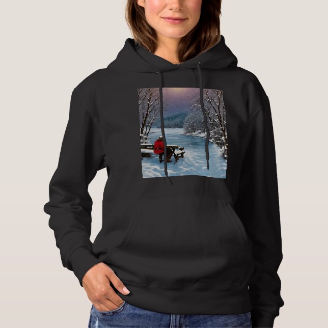 "Cozy Winter Reflections" Hoodie (Front)