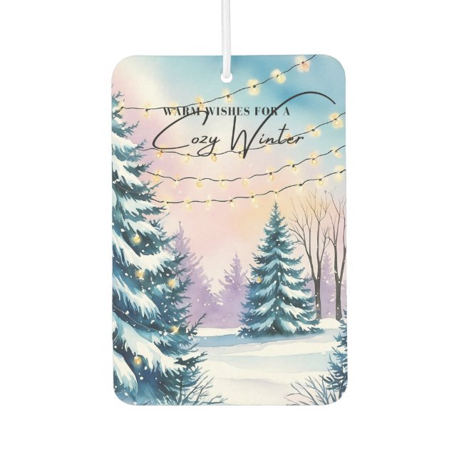Cozy Winter Scene Air Freshener (Front)