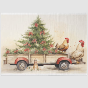 Cozy Winter Scene:  Guardians of the Tree Farm Tissue Paper