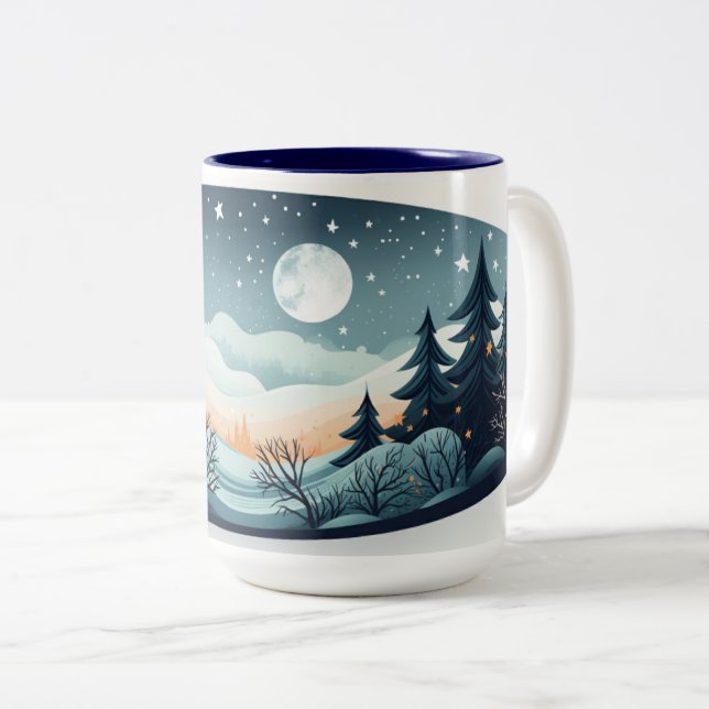 Cozy winter theme mug (Front Right)