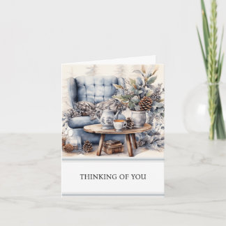 Cozy Winter Thinking of You Card | Customizable