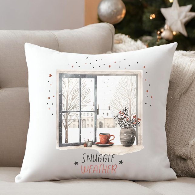 Cozy Winter Throw Pillow (Creator Uploaded)