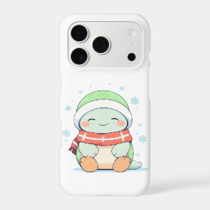 Cozy Winter Turtle with Scarf Kawaii Design