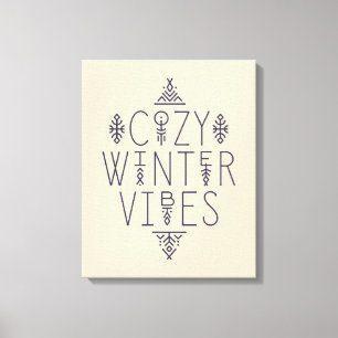Cozy Winter Vibes Design Canvas Print