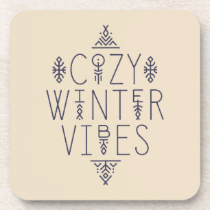 Cozy Winter Vibes Design Coaster