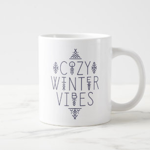 Cozy Winter Vibes Design Large Coffee Mug