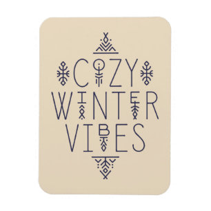 Cozy Winter Vibes Design Magnet