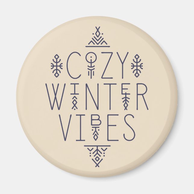 Cozy Winter Vibes Design Magnet (Front)