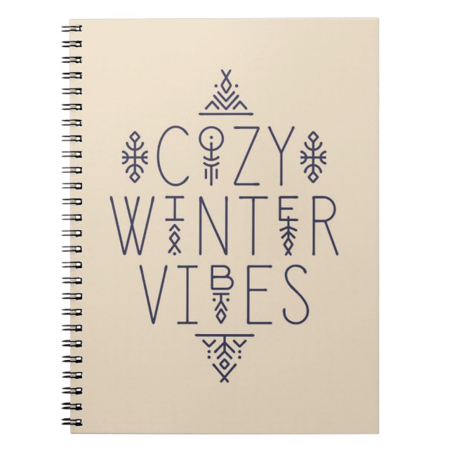 Cozy Winter Vibes Design Notebook (Front)