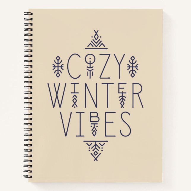Cozy Winter Vibes Design Notebook (Front)