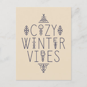 Cozy Winter Vibes Design Postcard