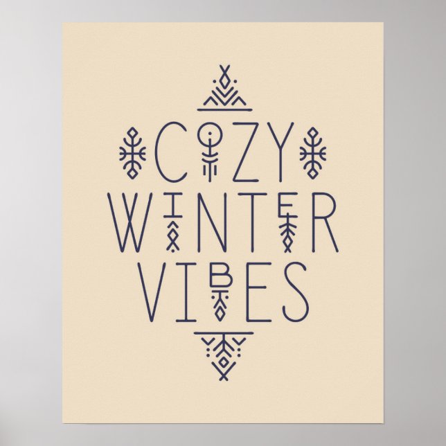 Cozy Winter Vibes Design Poster (Front)