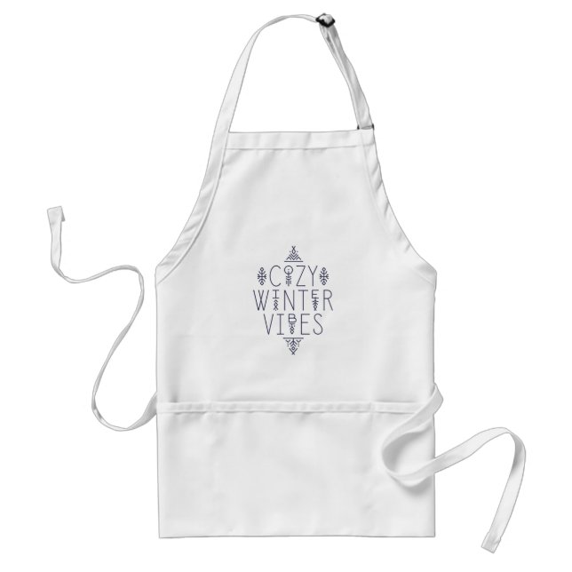 Cozy Winter Vibes Design Standard Apron (Front)