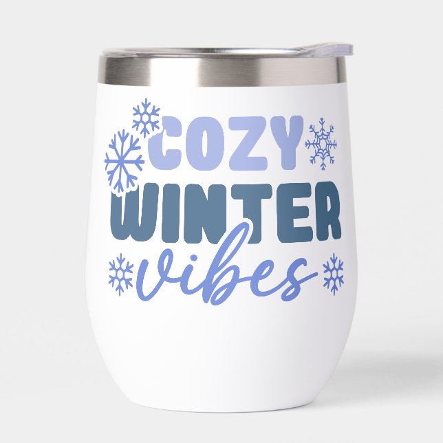 Cozy Winter Vibes - Snowflake Typography (Left)