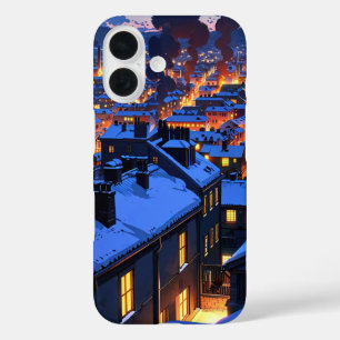 Cozy Winter Village iPhone 16 Case