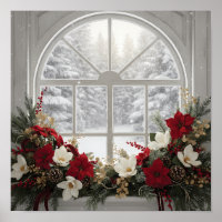 Cozy Winter Window Elegant Christmas Art