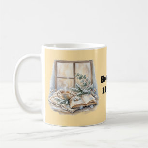 Cozy Winter Window Watercolor Coffee Mug