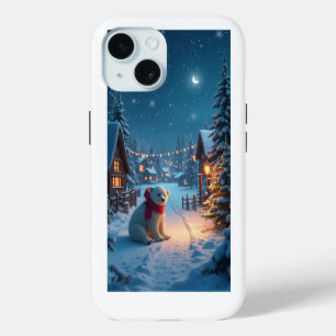 Cozy Winter Wonderland with Polar Bear iPhone 15 Case