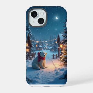Cozy Winter Wonderland with Polar Bear iPhone 15 Case