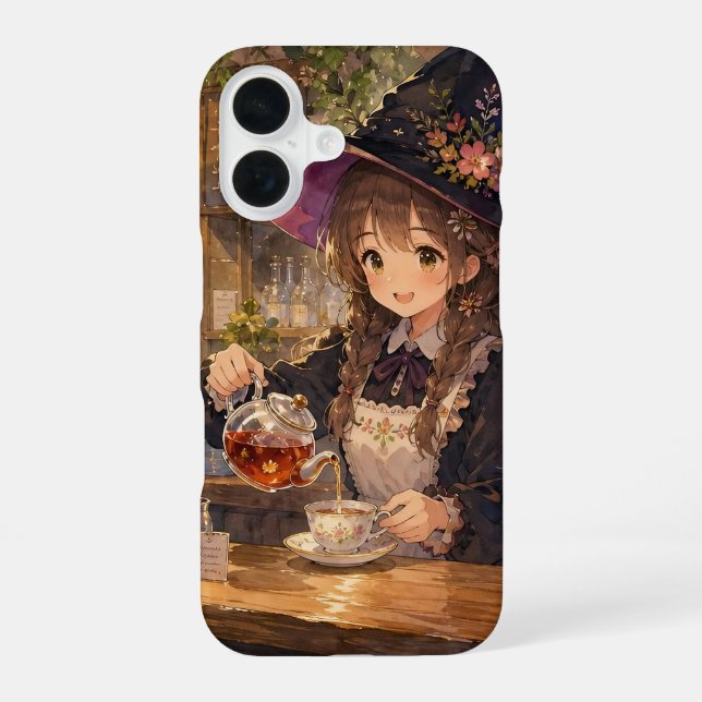 Cozy Witch Tea Time Phone Case (Back)