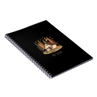 Cozy Woodland Cabin Autumn and Winter Custom Produ Notebook