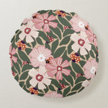 Cozy Woodland Ladybugs & Wildflower Earthy Colours