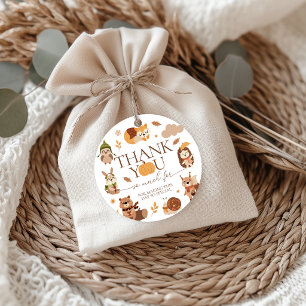Cozy Woodland Wild One Favour Thank You Tag