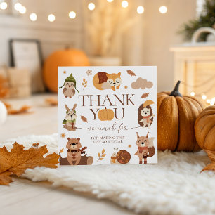 Cozy Woodland Wild One Favour Thank You Tag