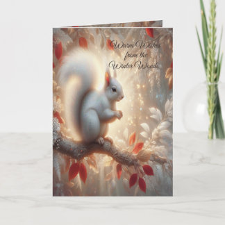 Cozy Woodland Winter Christmas Card
