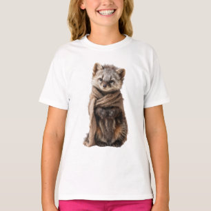 Cozy Wrapped Scarf Ferret Kids T-Shirt