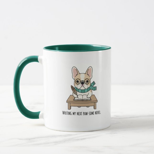 Cozy Writing Desk Cartoon Animal Art Mug (Left)