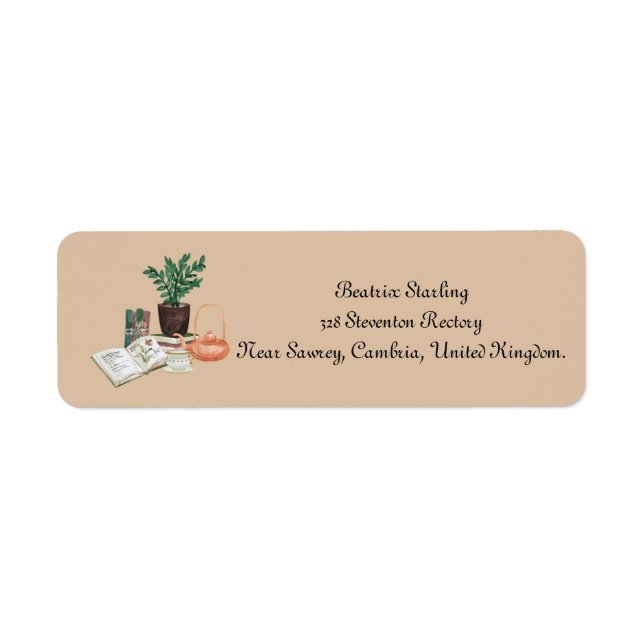 CozyBun Customizable Address Label (Front)