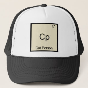 Cp - Cat Person Funny Chemistry Element Symbol Tee Trucker Hat