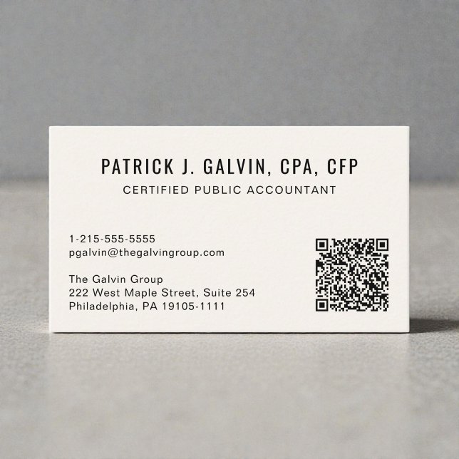 CPA Accountant QR Code Business Card (CPA Accountant QR Code Business Card)