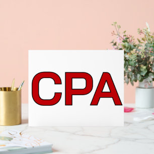 Cpa Acrylic Sign