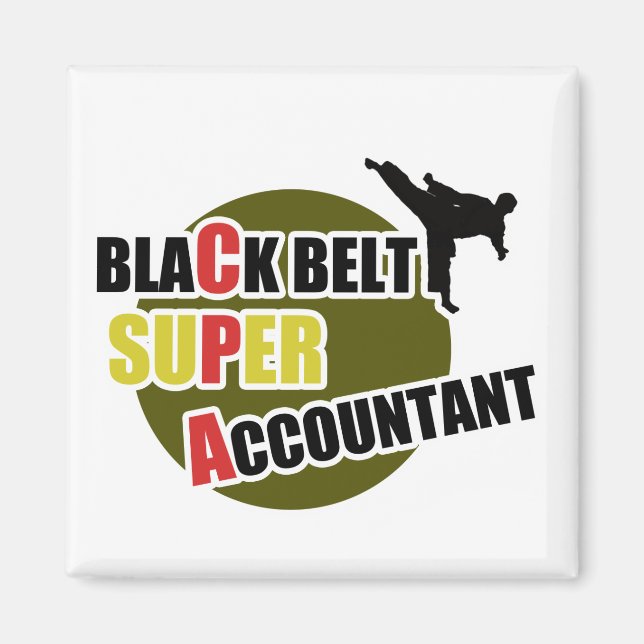 CPA: Black Belt Accountants Magnet (Front)